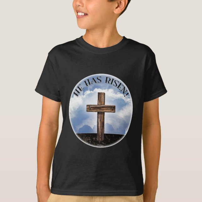 T-shirt Il Est Devenu Un Ciel De Croix Robuste (Devant)