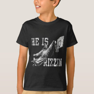 T-shirt Il est drôle Rizzin Christian Basketball Meme Pâqu