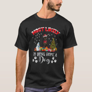 T-shirt Il est fort probable que le chien de taille miniat