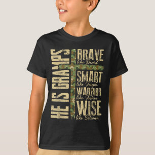 T-shirt Il est Gramps Camo Religieux Fête des Pères Chréti