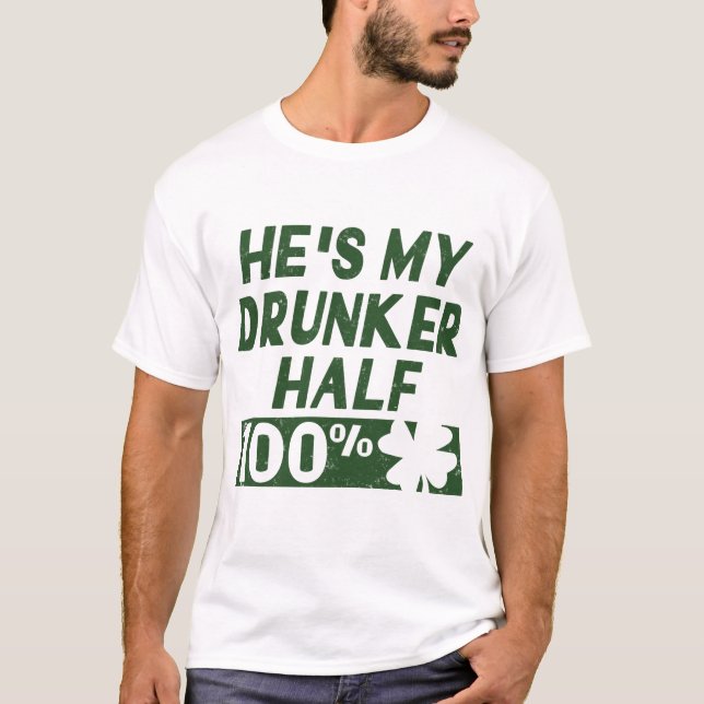 T-SHIRT IL EST MA DEMI-COUVERTE DE DRUNKER (Devant)