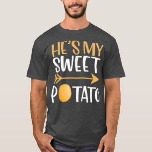 T-shirt Il est ma pomme de terre douce drôle Thanksgiving