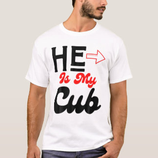 T-shirt Il Est Mon Petit Cougar Relation Statut Funny Vale