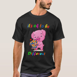 T-shirt Il Est Ok D'Être Différent Sensibilisation sur l'a