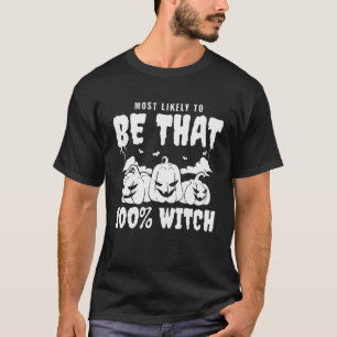T-shirt Il Est Probable Que 100 Witch Group Halloween M