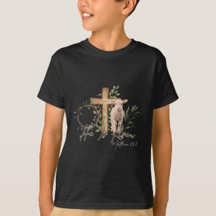 T-shirt Il Est Ressuscité Agneau Mouton Croix Jésus Christ
