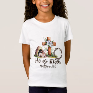 T-Shirt Il Est Ressuscité Agneau Mouton Croix Jésus Christ