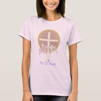 T-shirt Il Est Ressuscité Chrétien De La Croix De Pâques