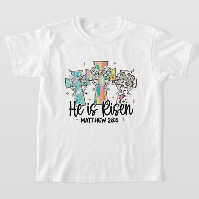T-shirt Il est ressuscité Christian Pâques Bible Verse (Poser)