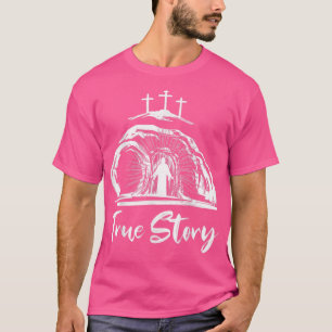 T-shirt Il Est Ressuscité Croix Jésus Pâques Chrétiens Vra