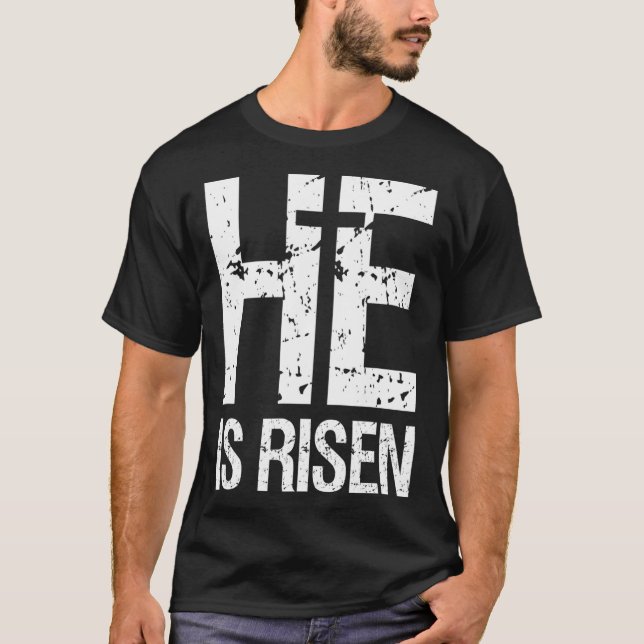 T-shirt Il Est Ressuscité - Foi Chrétienne Jésus Christ Pâ (Devant)