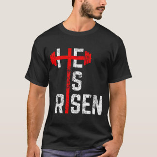 T-shirt Il Est Ressuscité Gym Cross Jésus Ados chrétiens d