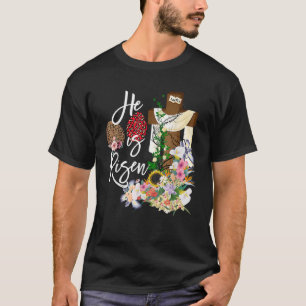 T-shirt Il est ressuscité Jésus appelle Joyeuse Fleur de P