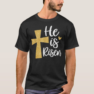 T-shirt Il est ressuscité Jésus Christ Joyeuses Pâques Fem