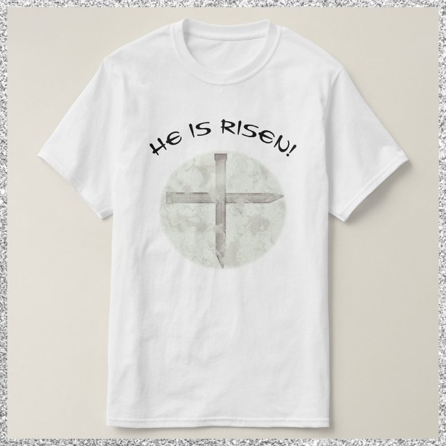 T-shirt Il Est Ressuscité La Croix Des Clous De Pâques (Créateur téléchargé)