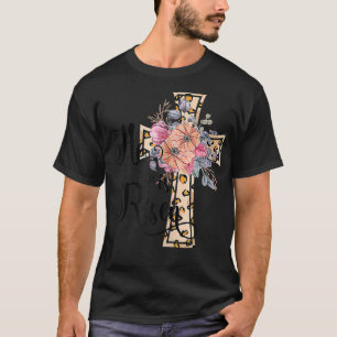T-shirt Il est ressuscité mignon Jésus Ado chrétien Filles