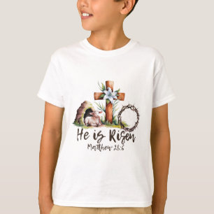 T-shirt Il Est Ressuscité Mouton Agneau Croix Jésus Chréti