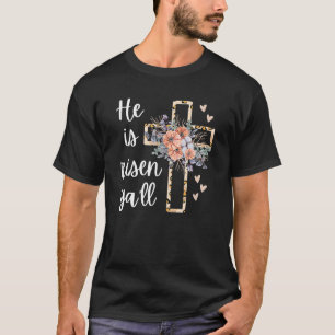 T-shirt Il est ressuscité Ya'll Cheetah Croix foi chrétien