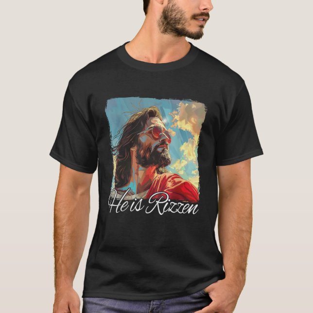 T-shirt Il Est Rizzen Jésus (Devant)