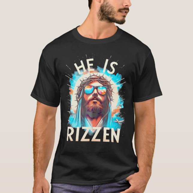 T-shirt Il Est Rizzen Jésus Est Rizzen Jésus-Christ Relian (Devant)