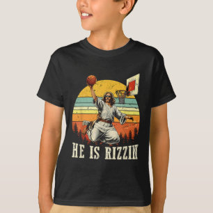 T-shirt Il Est Rizzin Pâques Bysketll Christian