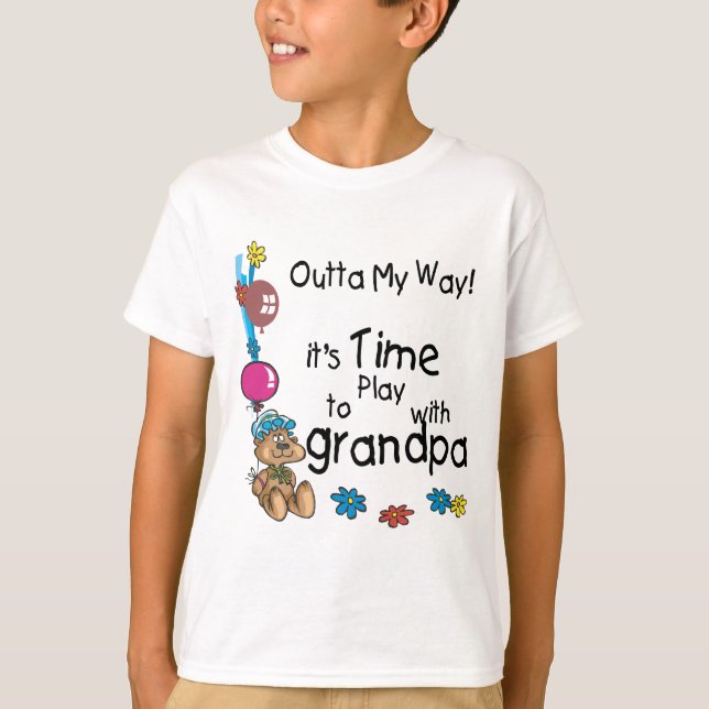T-shirt Il est temps de jouer avec grand-père (Devant)