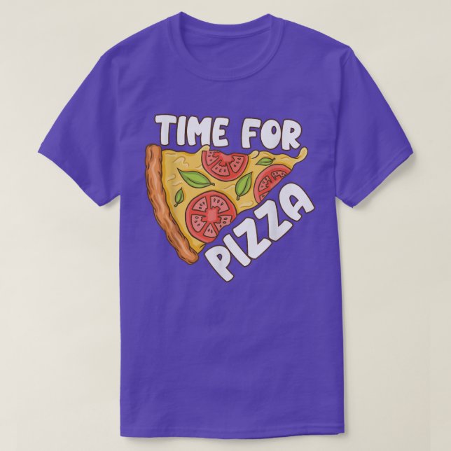 T-shirt Il Est Temps De Pizza Herbes Basil Vert  (Design devant)
