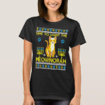 T-shirt Il Est Temps D'Éclairer Le Meownorah Cat Menorah U<br><div class="desc">Il Est Temps D'Éclairer Le Meownorah Cat Menorah Ugly Chanukah 3</div>