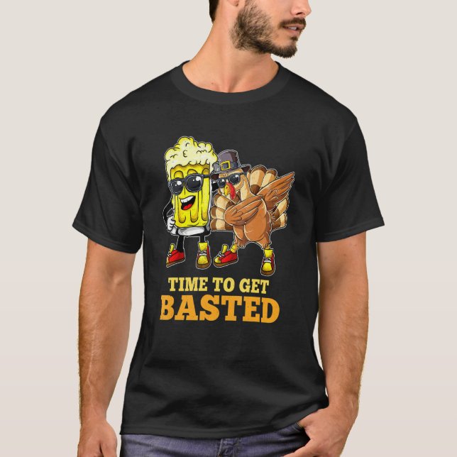 T-shirt Il Est Temps D'Obtenir La Bière Chemise Basée Et D (Devant)