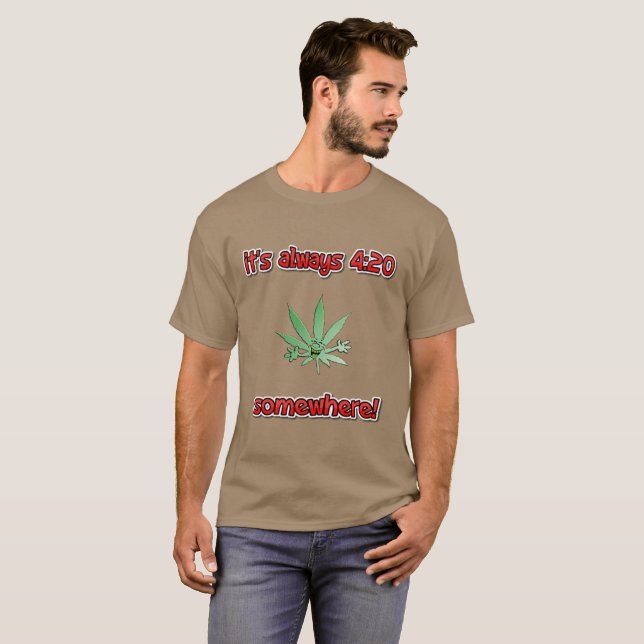 T-shirt il est toujours 16 h 20 quelque part (Devant entier)
