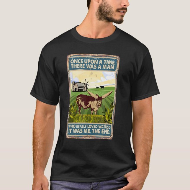 T-shirt Il Était Une Fois Un Homme Vache race Watusi (Devant)