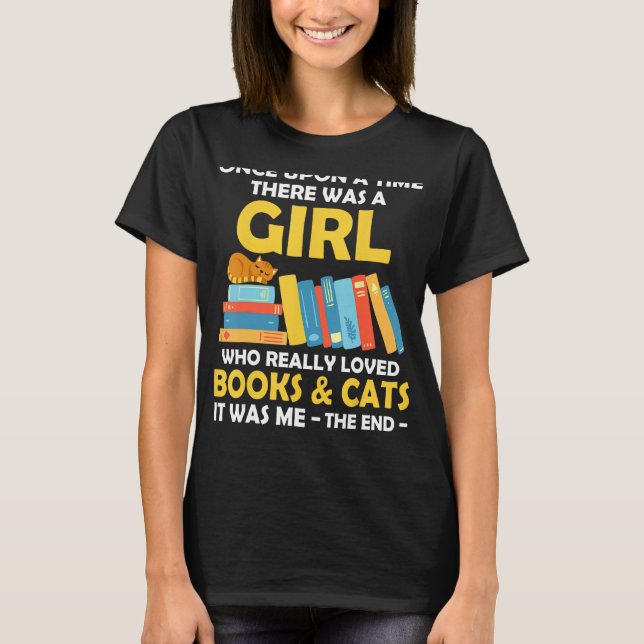 T-shirt Il était une fois une fille qui aimait les chats u (Devant)