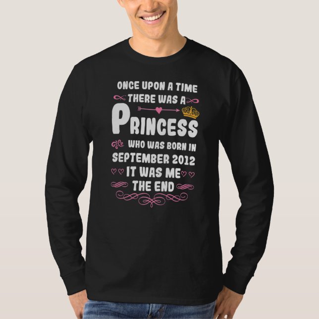 T-shirt Il Était Une Fois Une Princesse Le 20 Septembre (Devant)