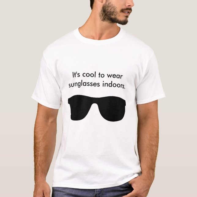 T-shirt Il fait frais pour utiliser la chemise de lunettes (Devant)
