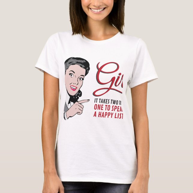 T-shirt Il faut deux commérages - un pour parler... (Devant)