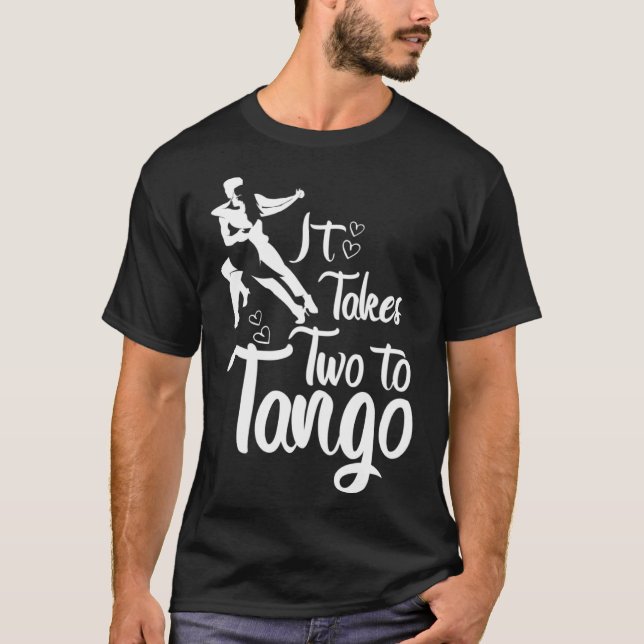 T-shirt Il Faut Deux Pour Tango Artisanat Tango Enseignant (Devant)