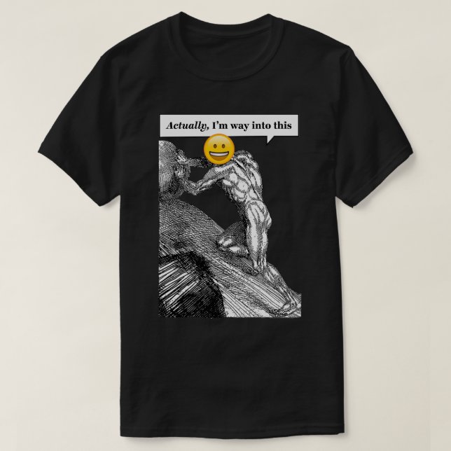 T-shirt Il faut imaginer Sisyphus heureux 1 (Design devant)