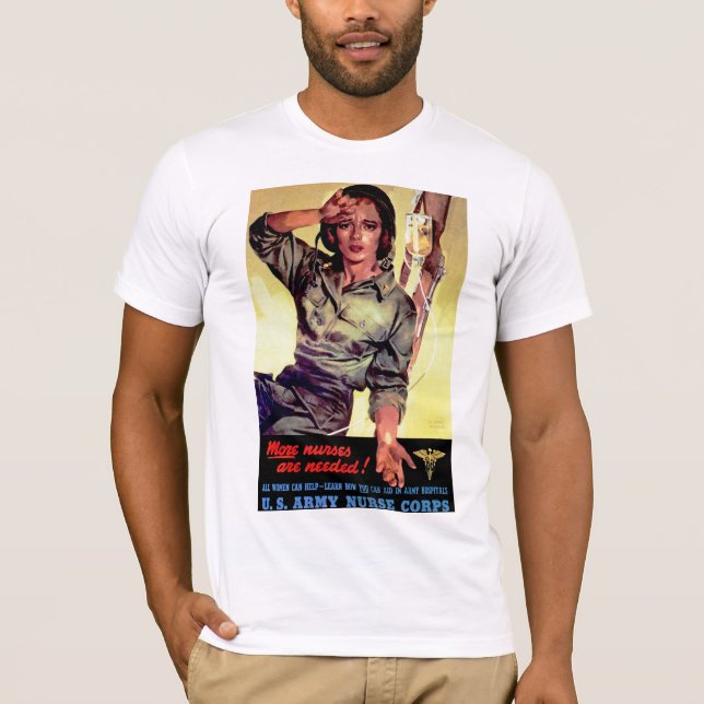 T-shirt Il Faut Plus D'Infirmières ~ Corps D'Infirmières (Devant)