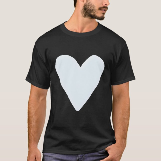 T-shirt Il Forme Symbole Amour Douceur Bleu clair (Devant)