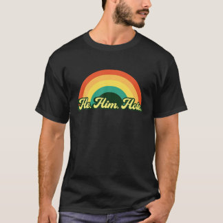 T-shirt Il Hole Funny Retro Pronoun Rainbow Gay LGBT H