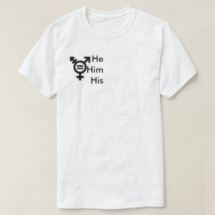 T-shirt Il il chemise de pronoms