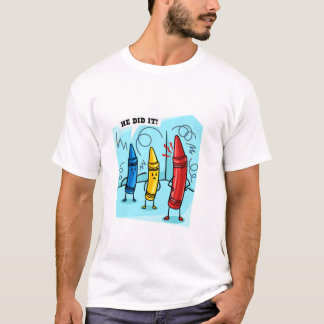 T-shirt Il L'A Fait Dessin Cadeau Peinture École Professeu