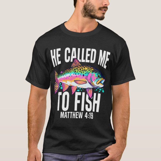 T-shirt Il m'a appelé à pêcher (Devant)