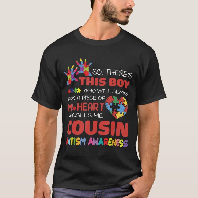 T-shirt Il M'Appelle Cousin Autistic Award (Devant)