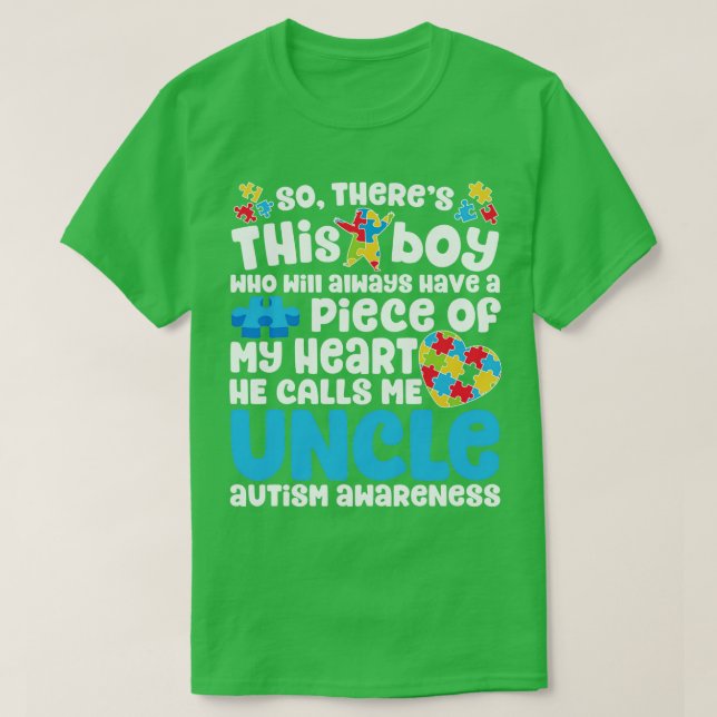 T-shirt Il M'Appelle Oncle Sensibilisation sur l'autisme (Design devant)
