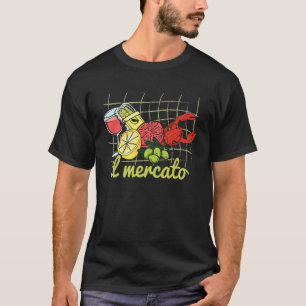 T-shirt Il Mercato Italian Summer Farmer Market Sardines T