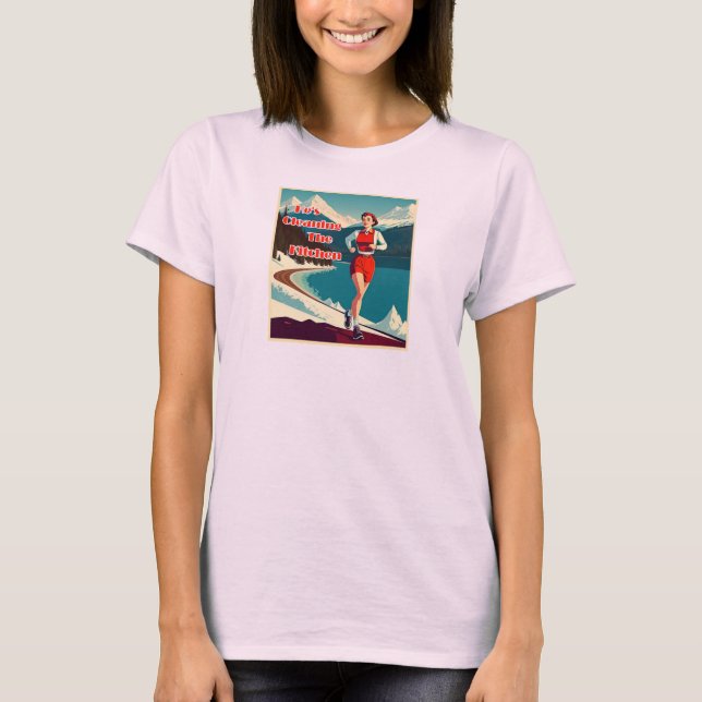 T-shirt Il nettoie la cuisine Sassy Runner (Devant)