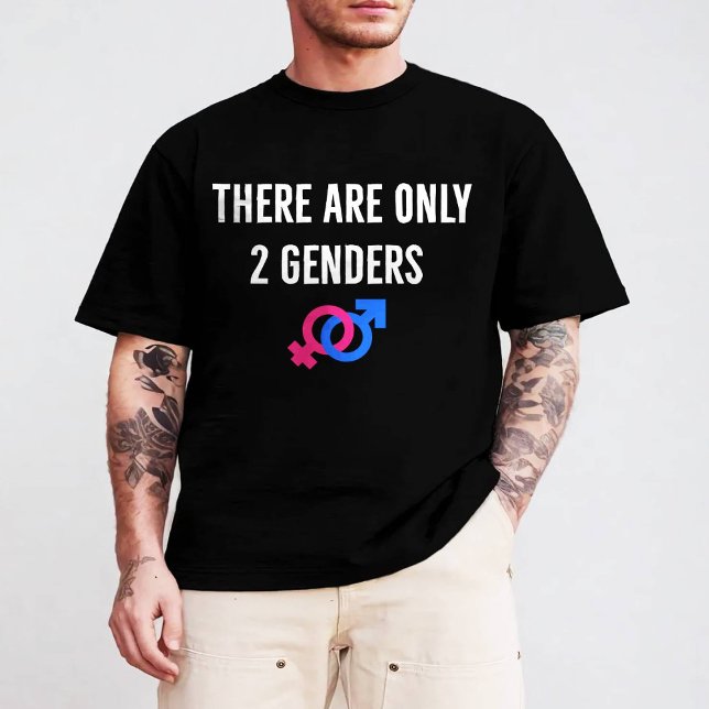 T-shirt Il n'y a que deux 2 Genres  (Only 2 genders, male, female, Trump quote, conservative , biology truth, patriotic , God creation)
