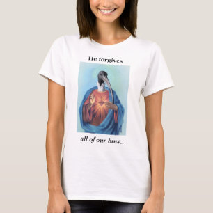 T-shirt Il pardonne toutes nos poubelles Drôle de poulet d