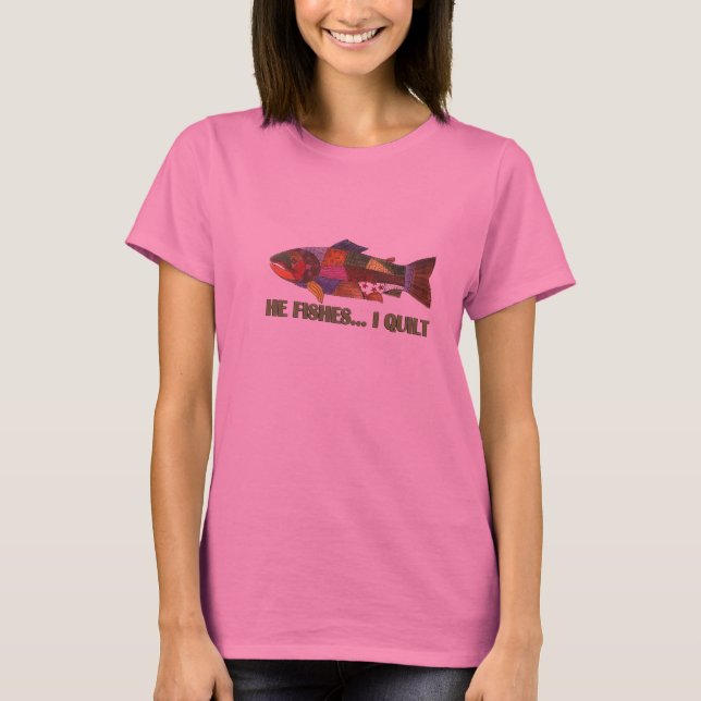 T-shirt Il pêche, je piquent (Devant)